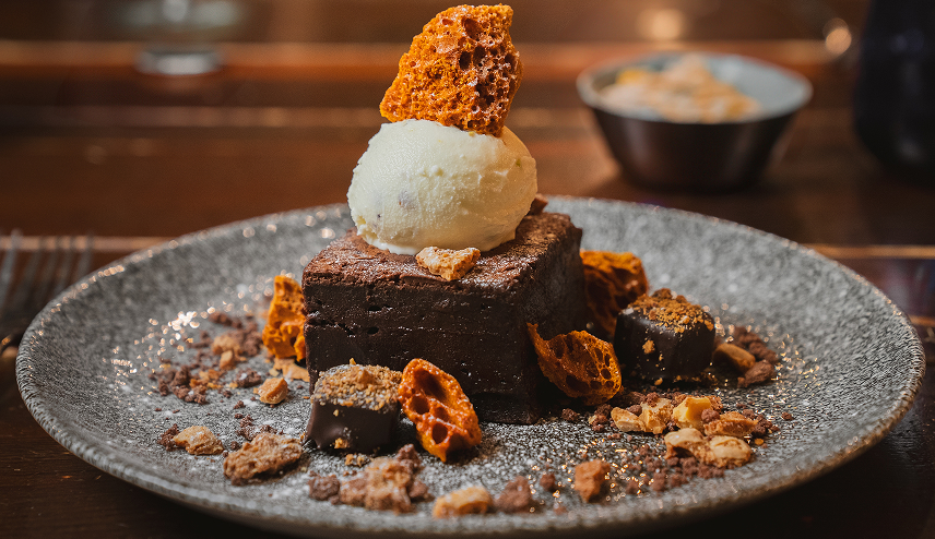 A dessert dish at The White Bull